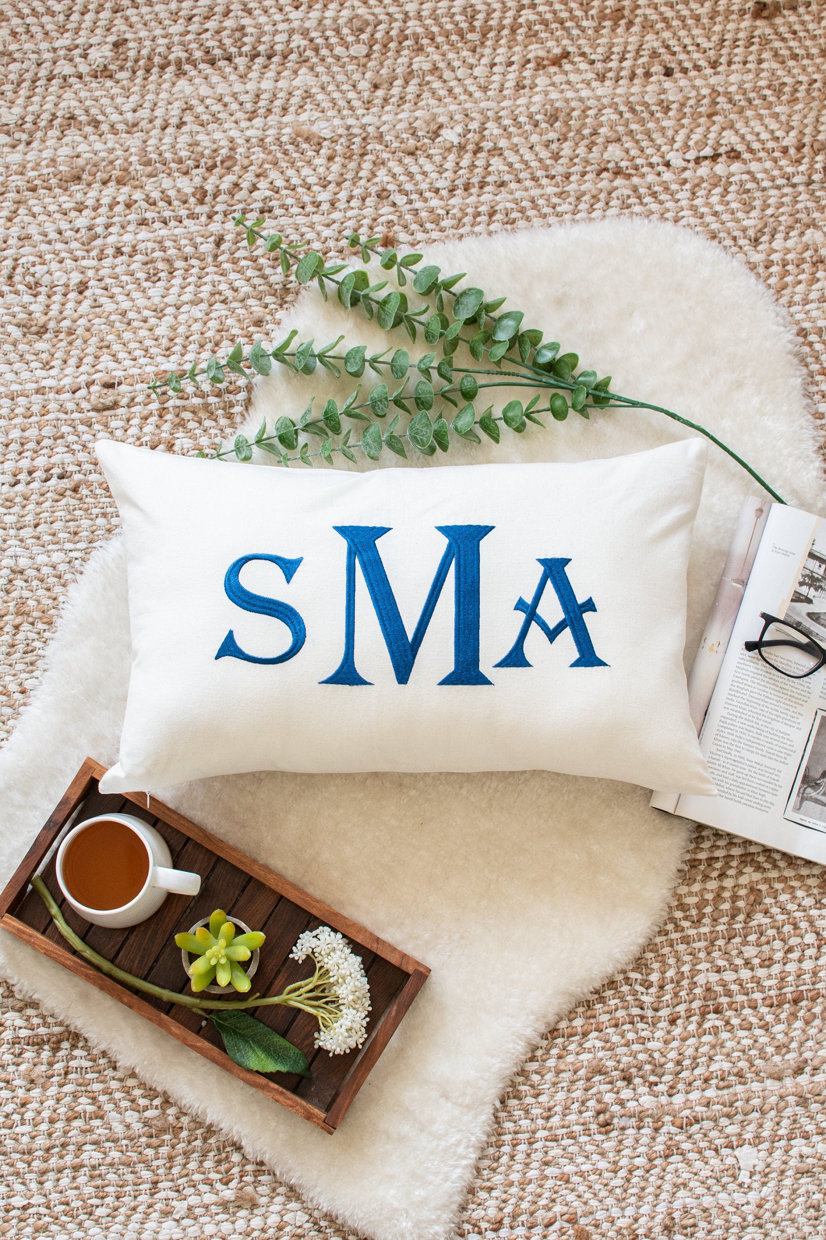 Monogram Pillow, Personalized Wedding Gift for Couples, Custom Monogram Gifts for Couples, Wedding Pillow Cover