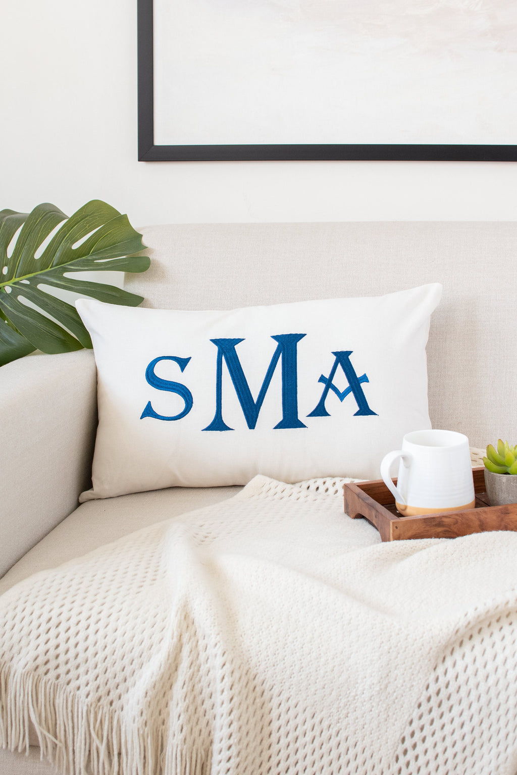 Monogram Pillow, Personalized Wedding Gift for Couples, Custom Monogram Gifts for Couples, Wedding Pillow Cover