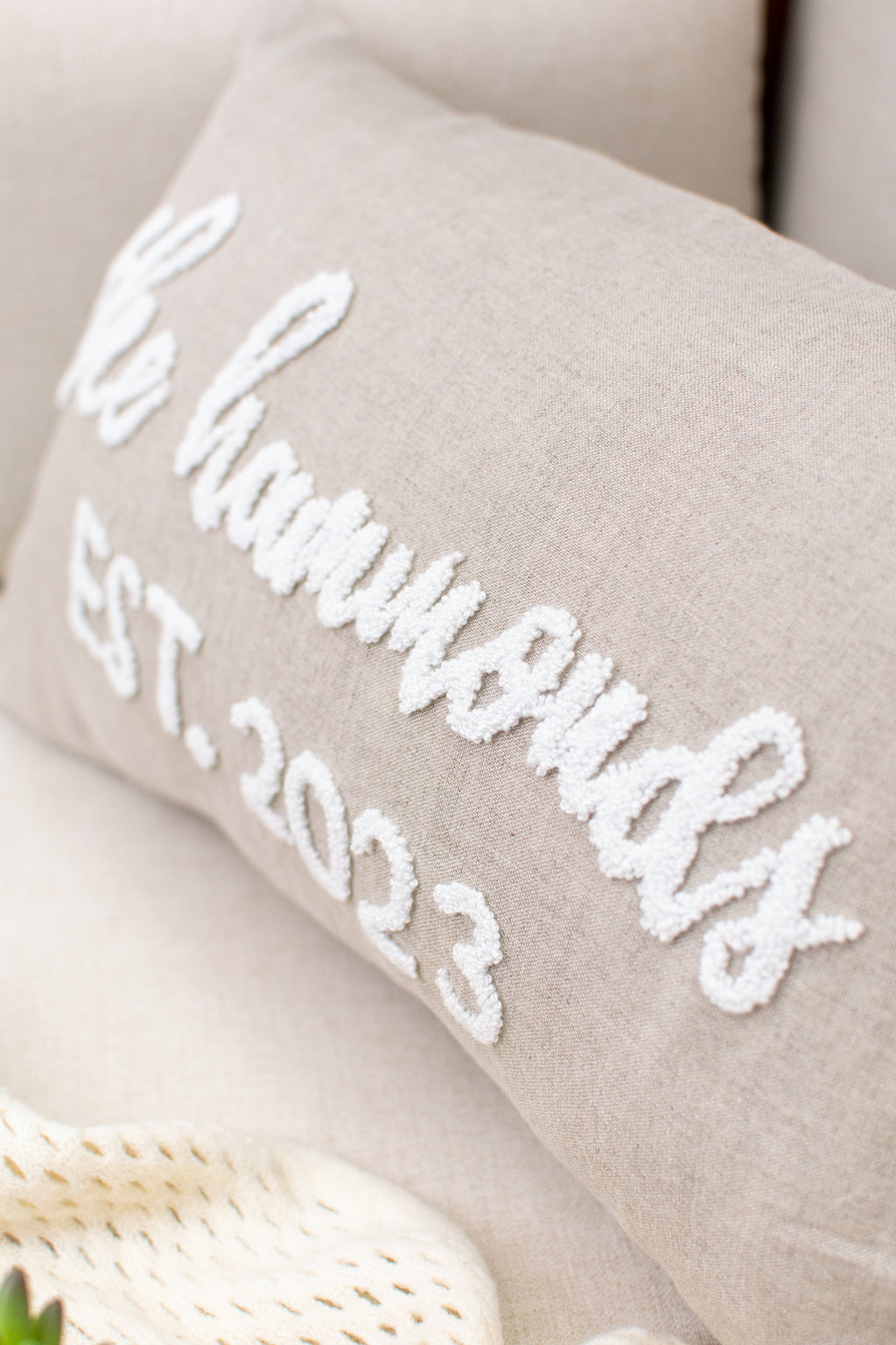 Personalized Family Name Wedding Gift Pillow Cover, Wedding Shower Gift, Engagement Gift, Couple Gift, Custom Wedding Gift, Anniversary Gift