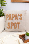 Papa's Spot Pillow Cover, Father's Day Gift for Papa, Birthday Gift for Grandpa, Dad, Pops, Pawpaw