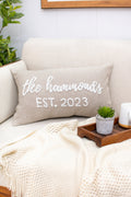 Personalized Family Name Wedding Gift Pillow Cover, Wedding Shower Gift, Engagement Gift, Couple Gift, Custom Wedding Gift, Anniversary Gift