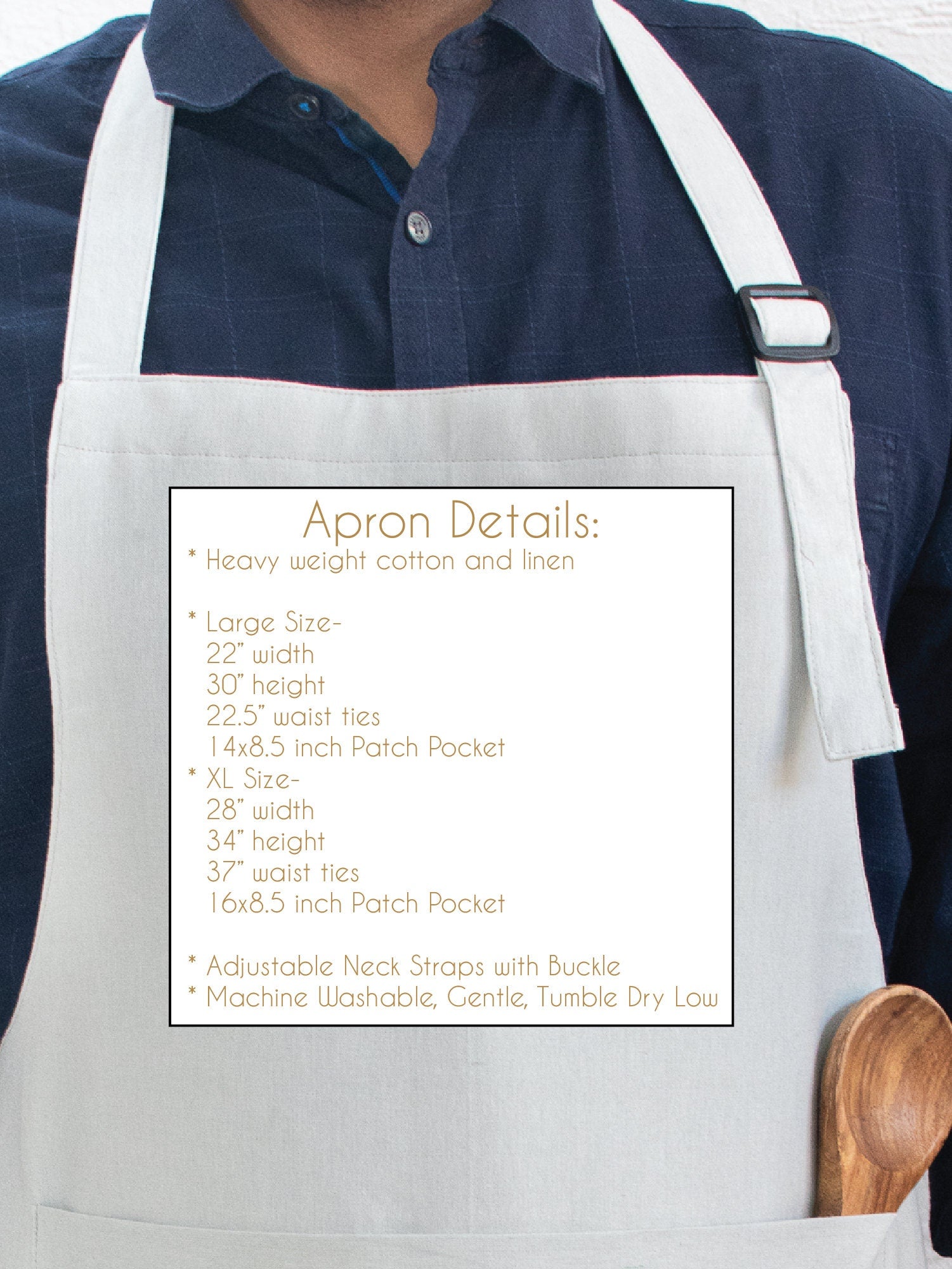 Personalized Embroidered Chef Apron with Custom Name for Him, Father's Day Gift for Dad, Grandpa, Custom Apron, Grilling Gifts for Men