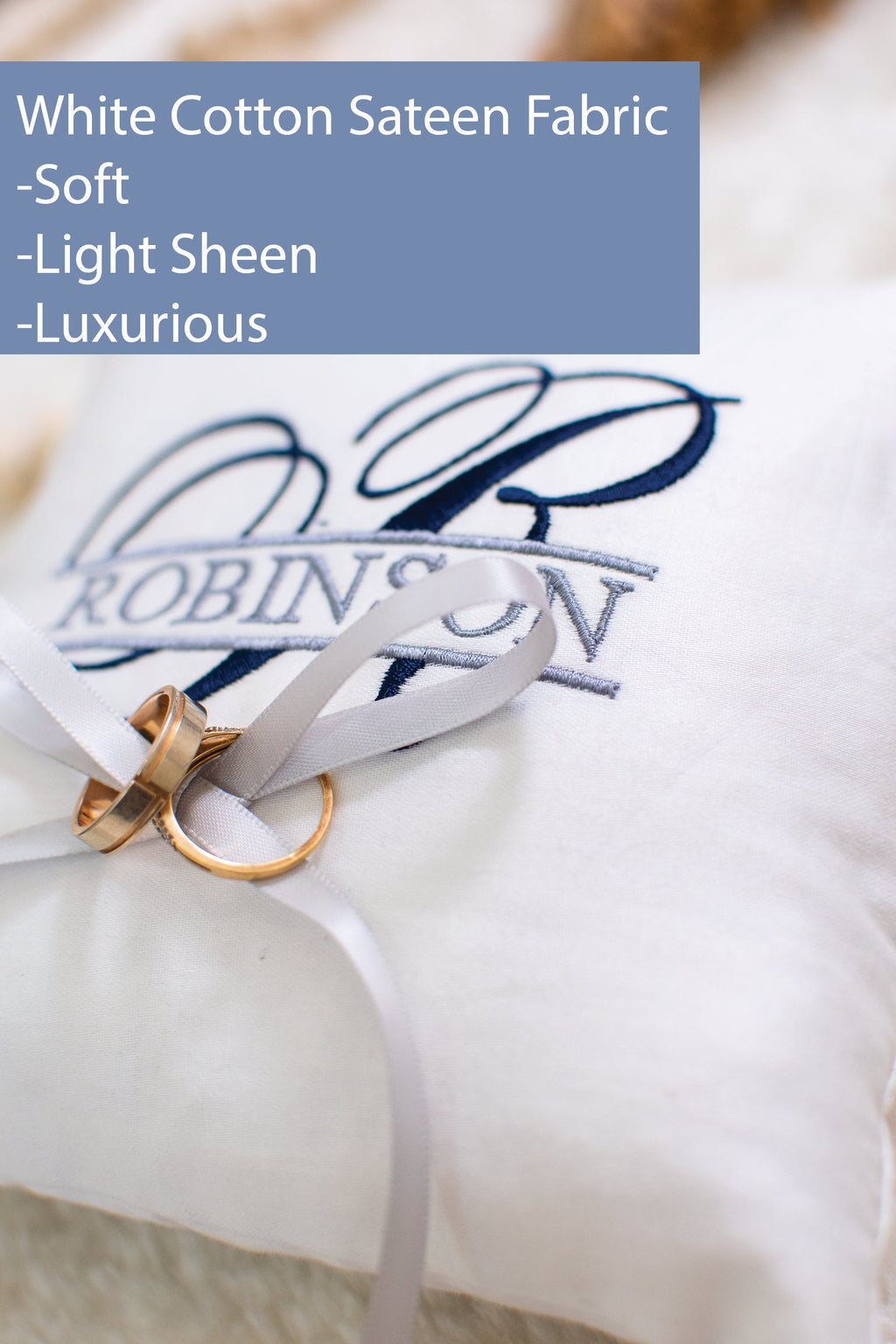 Monogram Ring Bearer Pillow for Wedding, Linen Embroidered Ring Bearer Pillow, Monogrammed Ring Bearer Pillow