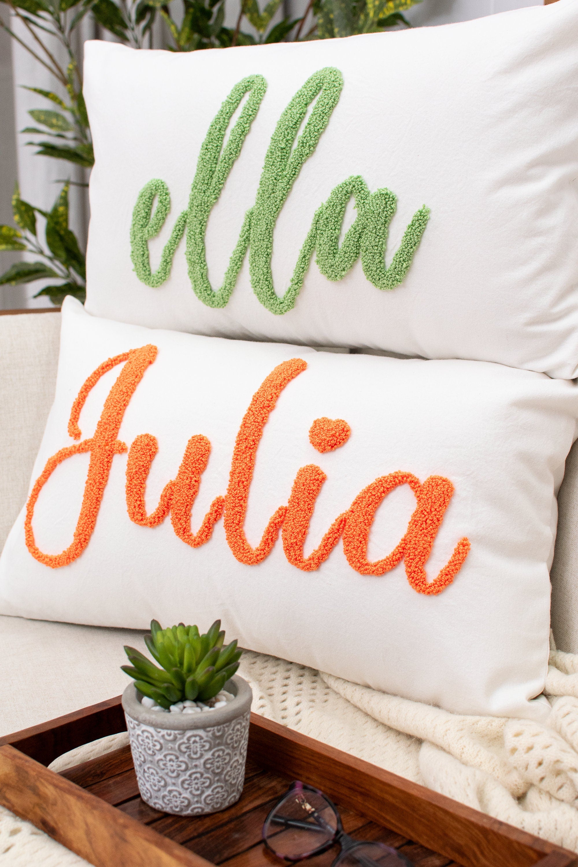 Custom Name Pillow Cover, Dorm Gift for Her, Graduation Gift, Embroidered Name Pillowcase, Baby Girl Pillow Cover, Gift for Boy
