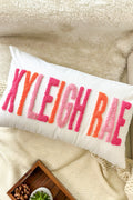 Personalized Baby Girl Room Name Pillow Cover, Baby Girl Nursery Pillow, Punch Needle, Girl Kid Gift, Dorm Gift, Graduation Gift
