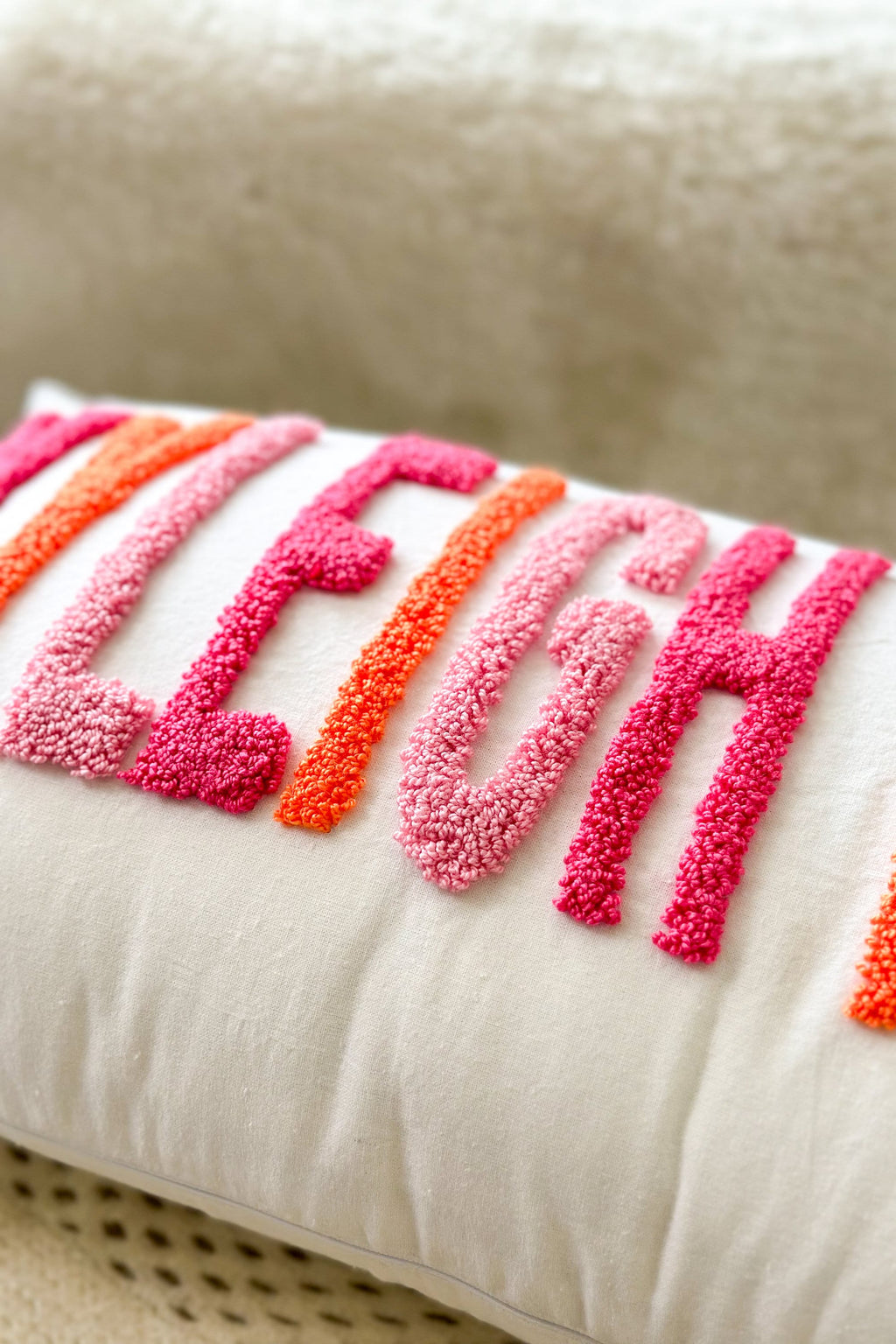 Personalized Baby Girl Room Name Pillow Cover, Baby Girl Nursery Pillow, Punch Needle, Girl Kid Gift, Dorm Gift, Graduation Gift