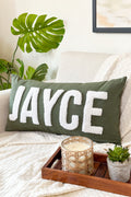 Custom Baby Name Pillow Cover,Punch Needle Name Pillow Cover, Kid Room Decor, Nursery Gift, Dorm Room Décor, Slumber Party Gift