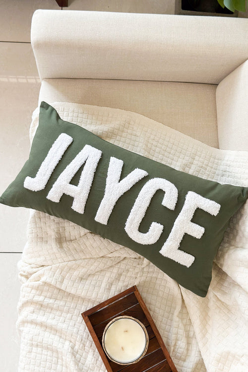 Custom Baby Name Pillow Cover,Punch Needle Name Pillow Cover, Kid Room Decor, Nursery Gift, Dorm Room Décor, Slumber Party Gift