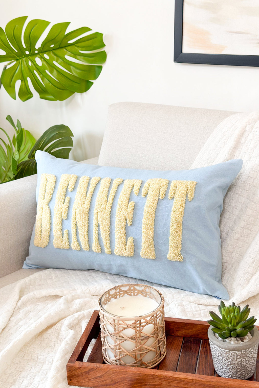 Custom Name Pillow, Personalized Nursery Pillow, Dorm Decor, Graduation Gift, Bedroom Decor, Slumber Party Gift, Nursery Gift