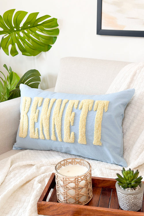 Custom Name Pillow, Personalized Nursery Pillow, Dorm Decor, Graduation Gift, Bedroom Decor, Slumber Party Gift, Nursery Gift