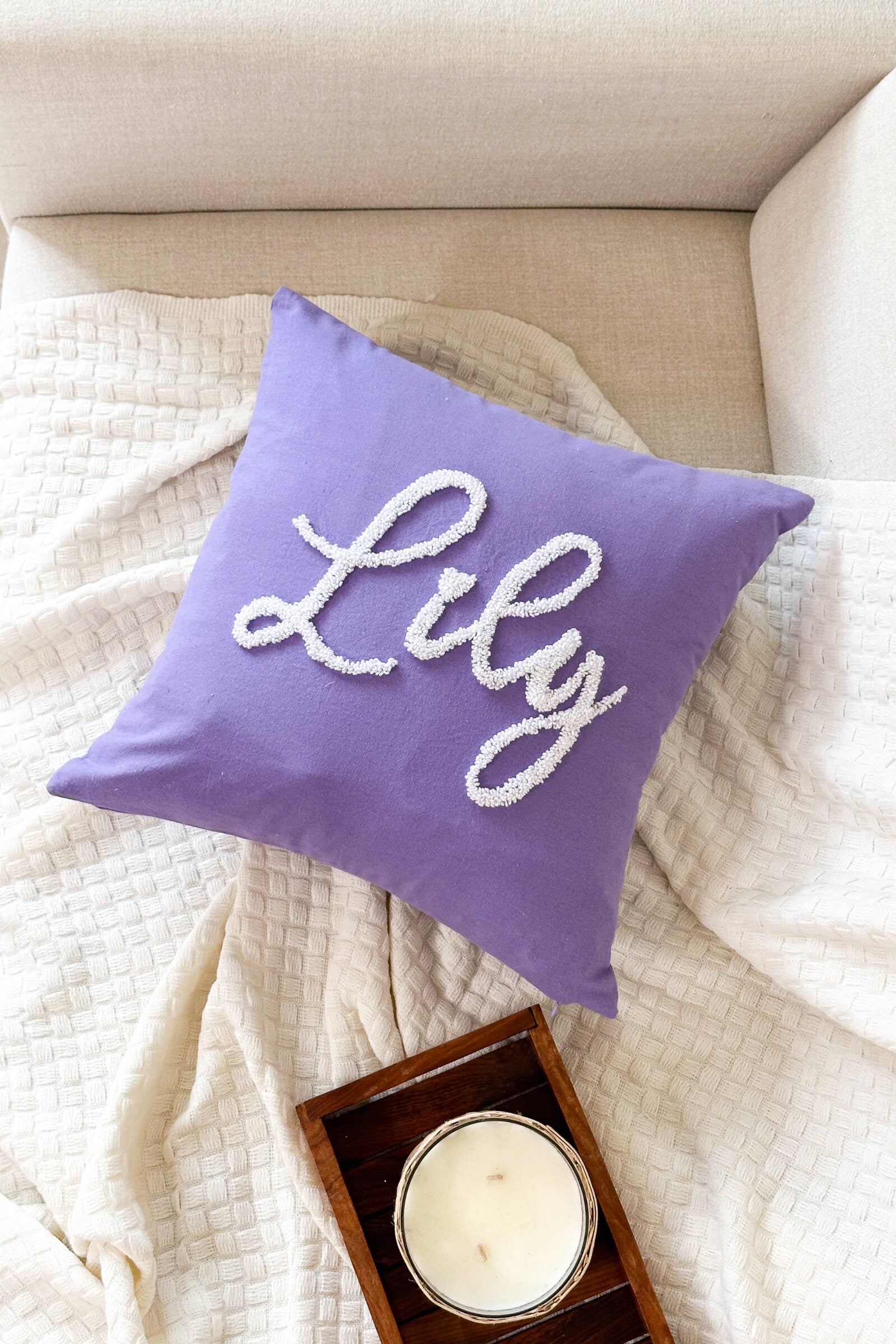 Personalized Baby Name Pillow Cover, Baby Shower Gift, Newborn Gift, New Mom Gift, Pregnancy Gift, Slumber Party Gift, Dorm Pillow Cover