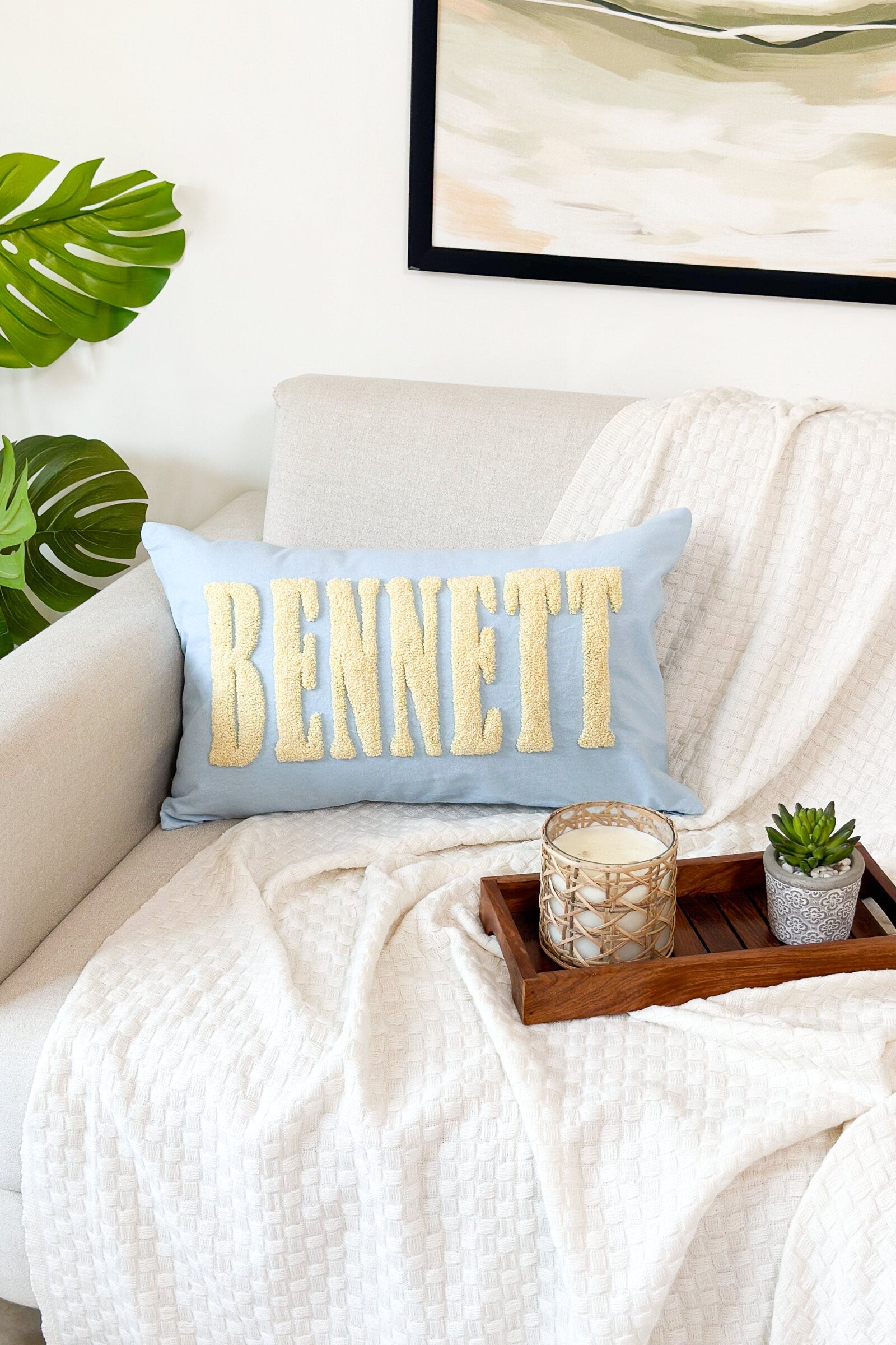 Custom Name Pillow, Personalized Nursery Pillow, Dorm Decor, Graduation Gift, Bedroom Decor, Slumber Party Gift, Nursery Gift